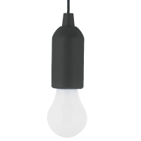 GLÖDLAMPA DRAGSTRÖMBRYTARE E-6621 1W SVART