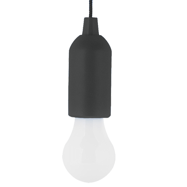 GLÖDLAMPA DRAGSTRÖMBRYTARE E-6621 1W SVART