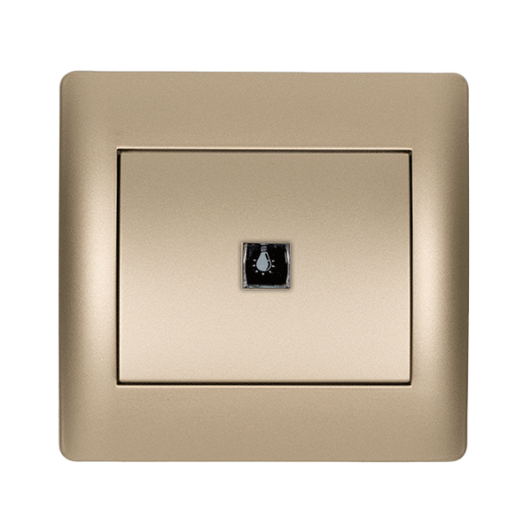 RHYME STRÖMBRYTARE TRYCK CHAMPAGNE METALLISK