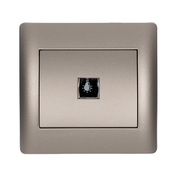 RHYME STRÖMBRYTARE TRYCK GRÅ METALLISK