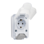 GERMAN TYPE SOCKET 16А 250V WHITE, IP44