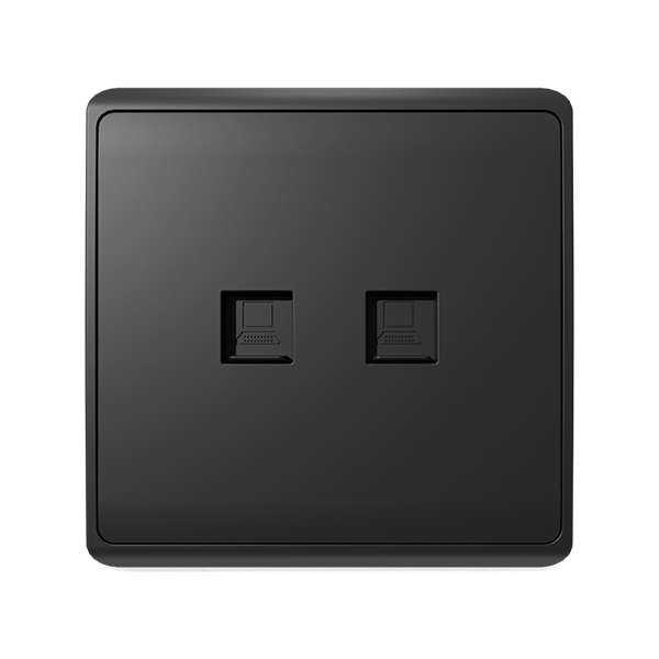 LONDON DOUBLE COMPUTER RJ45 SOCKET ANTHRACITE