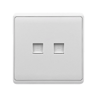 LONDON DOUBLE COMPUTER RJ45 SOCKET WHITE