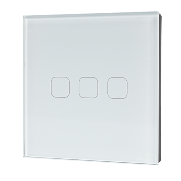 WI-FI SMART TOUCH EU 3 GANG 1 WAY SWITCH WHITE                                                                                                                                                                                                                 