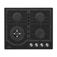 Gas on glass hob with Wok burner 60cm EL-60GH096W                                                                                                                                                                                                              