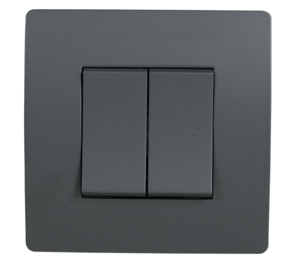 BASIC TG103 2 BUTTONS 1 WAY SWITCH GRAPHITE