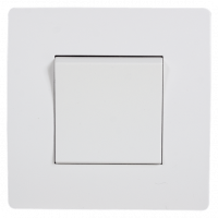 BASIC TG115 1 BUTTON CROSS WAY SWITCH WHITE