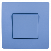 BASIC TG115 1 BUTTON CROSS WAY SWITCH BLUE