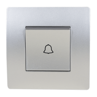 BASIC TG112 DOORBELL SWITCH SILVER GREY