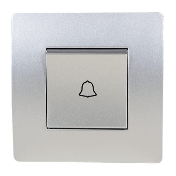 BASIC TG112 DOORBELL SWITCH SILVER GREY