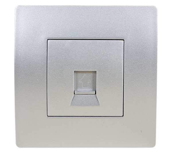 BASIC TZ112 COMPUTER LINE SOCKET SILVER GREY