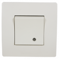 BASIC TG114 1 BUTTON 1 WAY SWITCH WITH LIGHT WHITE