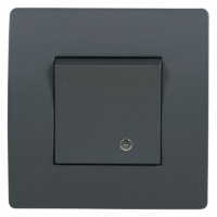 BASIC TG114 1 BUTTON 1 WAY SWITCH WITH LIGHT GRAPHITE