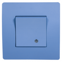 BASIC TG114 1 BUTTON 1 WAY SWITCH WITH LIGHT BLUE