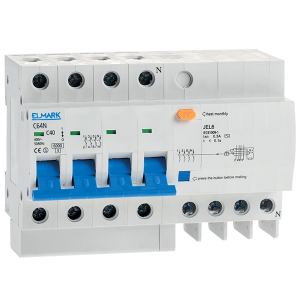 KOMB. JORDFELSBRYTARE JEL6 C40 4P 40A/300mA