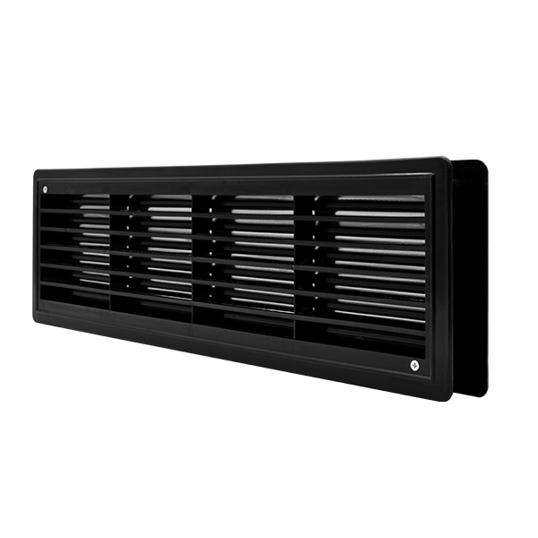 EL02-129 DOOR GRILLE 115x430MM, BLACK