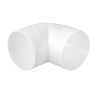 EL02-471 PVC KNEE 90° FOR ROUND DUCTS D125MM                                                                                                                                                                                                                   