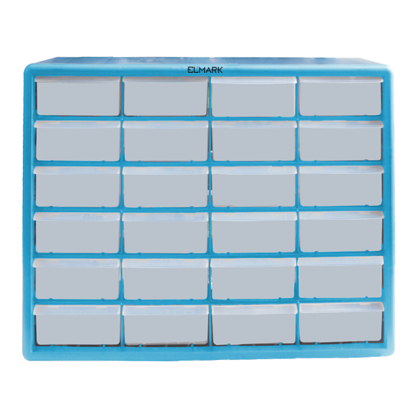 PLASTIC STORAGE BOX 24DRAWERS 50X16X39cm NO SCREW