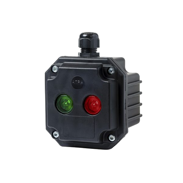 BOX LL- 2 LIGHT INDICATORS WHIT 2 ENTRIES, IP65