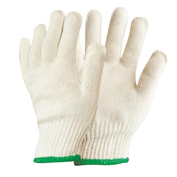 COTTON SAFETY GLOVES SIZE 10