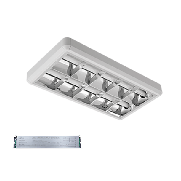 LENA MED LED-RÖR T8 STELLAR 2X9W 6200K MED NÖDSTOPP