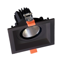 SQUARE LED MOVABLE SPOT LIGHT 15W 230V 3000K BLACK