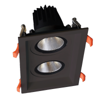 DOUBLE LED MOVABLE SPOT LIGHT 2X15W 230V 3000K BLACK