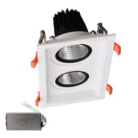 DOUBLE LED SPOT LIGHT 2X15W 230V 3000K WH+EMERGENCY KIT