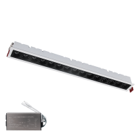 RECESSED LINEAR LIGHT EL-05 20W 3000K, WHITE & BLACK+EMERGENCY KIT