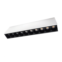 SURFACE LINEAR LIGHT EL-14 20W 3000K, WHITE & BLACK