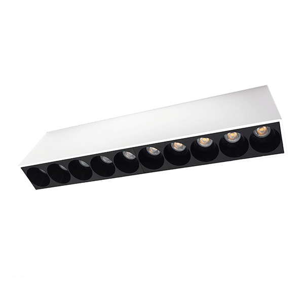 SURFACE LINEAR LIGHT EL-14 20W  4000K, WHITE & BLACK