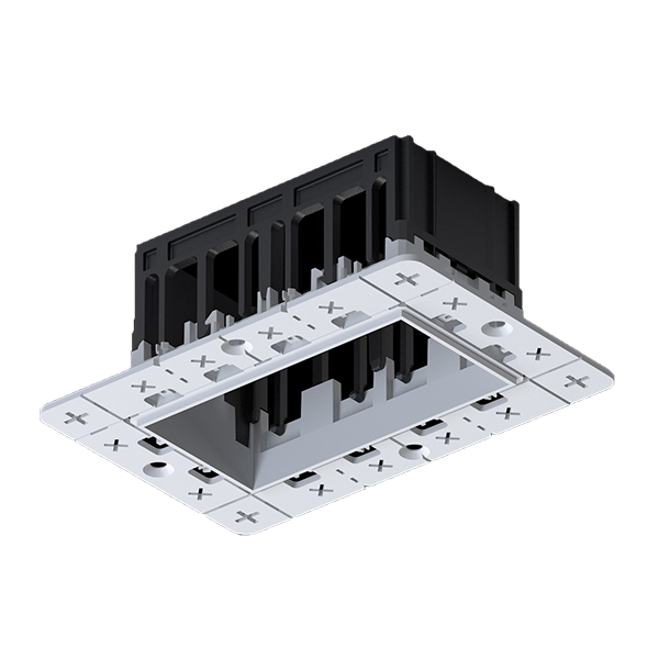 MODENA 2 MODULE RECESSED BOX WITHOUT FRAME