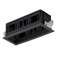 MODENA 3 MODULE RECESSED BOX WITH FRAME BLACK