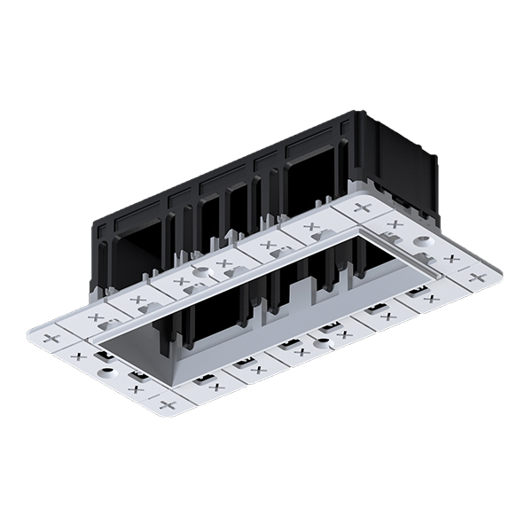 MODENA 3 MODULE RECESSED BOX WITHOUT FRAME