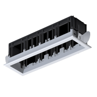 MODENA 4 MODULE RECESSED BOX WITH FRAME WHITE