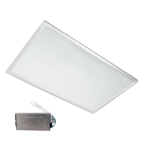 LED-PANEL 36W 4000-4300K 595X295mm, VIT MED NÖDSTOPP