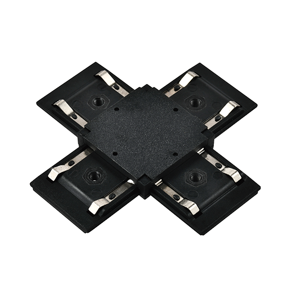 EL-XC X-CONNECTOR FOR ULTRA SLIM MAGNETIC RAIL BLACK