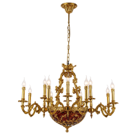 ALEXANDER CHANDELIER 12XE14 BRASS