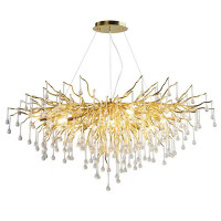 ANDREW CHANDELIER 13XG9 GOLD/CRYSTALS