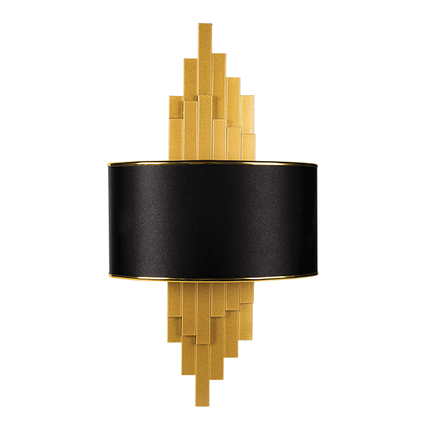 BRETON WALL LAMP 2XE14 GOLD/BLACK