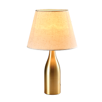 CAPRI TABLE LAMP 1XE27 GOLD/FLAX