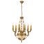 CHARLES CHANDELIER 19XE14 BRASS/JADE