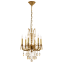 DARIAN CHANDELIER 6XE14 BRASS/CRYSTALS