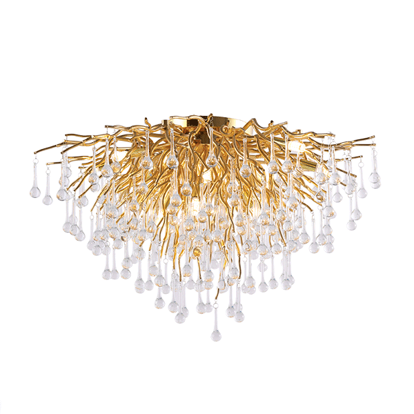 EDUARD CEILING LAMP 7XG9 GOLD/CRYSTALS