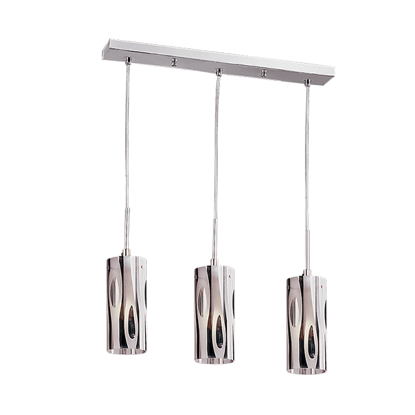 ERIN CHANDELIER 3XE27 L500mm SATIN NICKEL