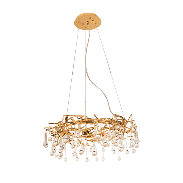 JOSEPH CHANDELIER 6XG9 GOLD/CRYSTALS