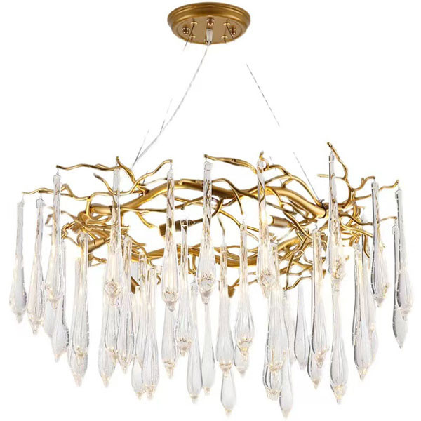 KAROL CHANDELIER 10XG9 GOLD/CRYSTALS