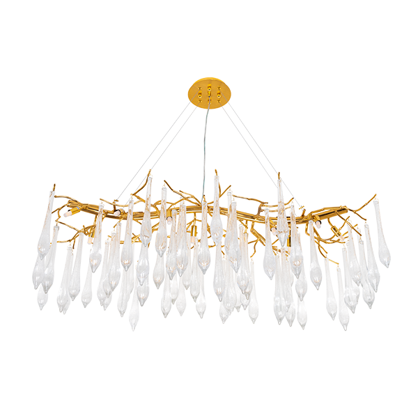 KAROL CHANDELIER 12XG9 GOLD/CRYSTALS