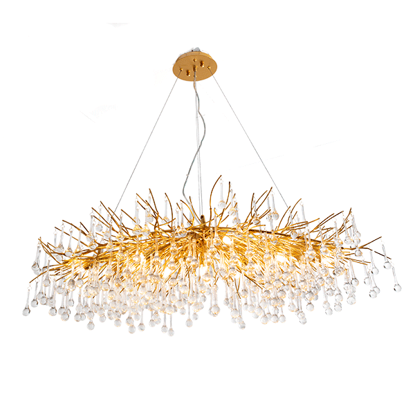 LOUIS CHANDELIER 13XG9 GOLD/CRYSTALS