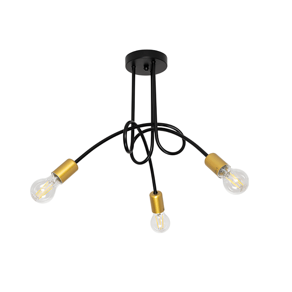 MYA CEILING LAMP 3XE27 BLACK/GOLD